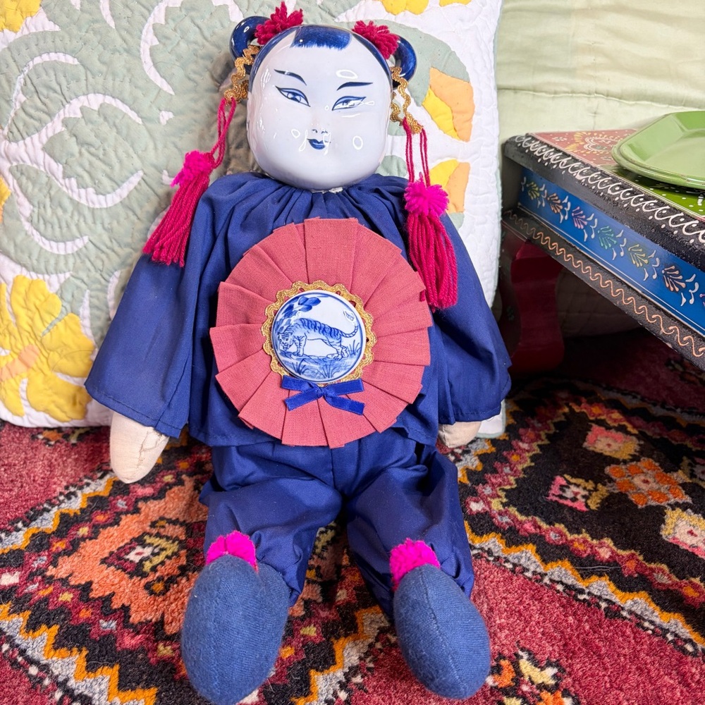 Chinese Doll with Tiger Medallion